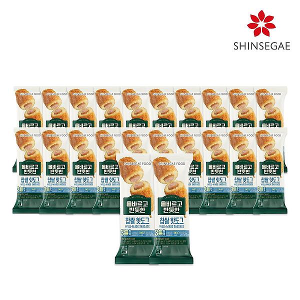  [올반] 올바르고 반듯한 찹쌀 핫도그 80g x 22봉(소비기한 25/09/25)