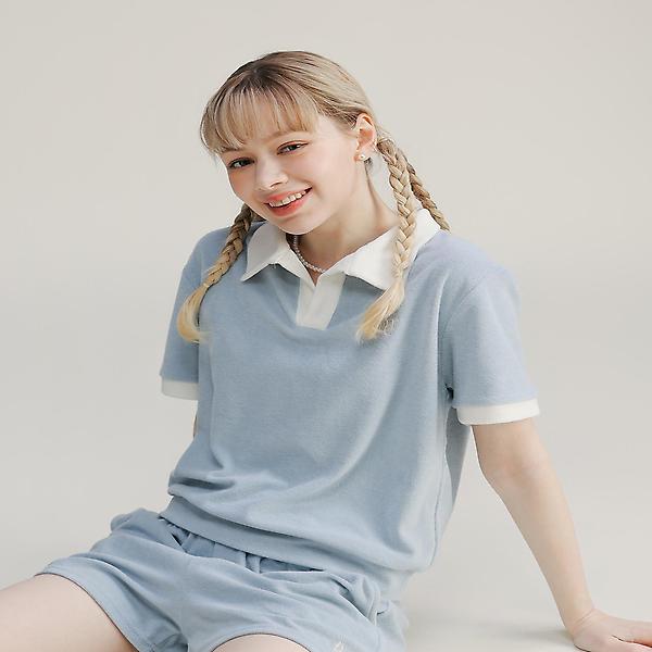  25P PER 테리 카라티셔츠 25B41212BL