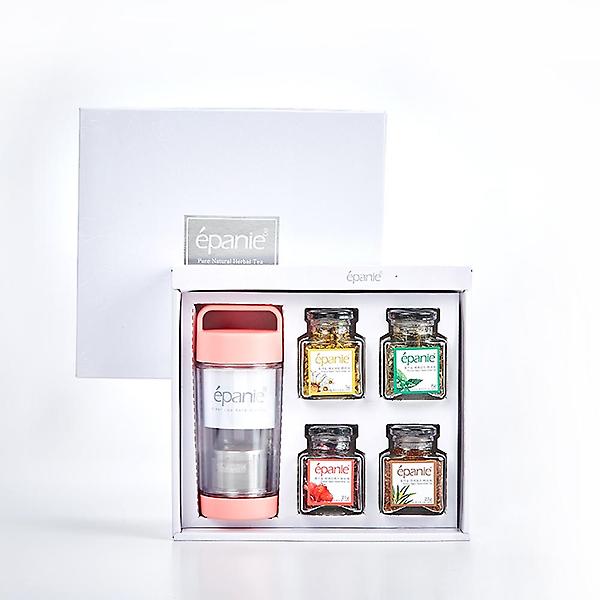  (답례품스티커제작)에빠니 유기농 허브차 힐링 선물세트(핑크)