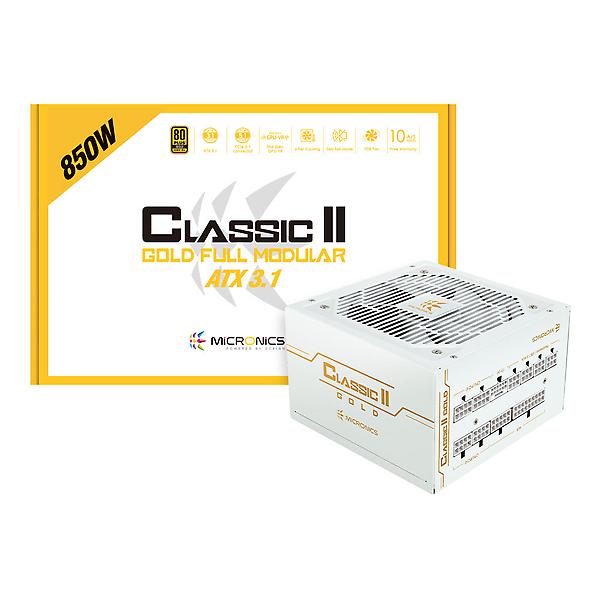  마이크로닉스 Classic II 850W 80PLUS골드 풀모듈러 ATX3.1 화이트