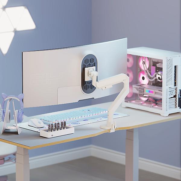  엔산 UHML-15 일반형 초고중량 가스스프링 싱글모니터암 화이트