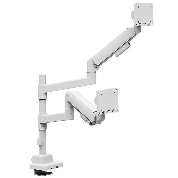  엔산 UHML-25P 폴타입 초고중량  가스스프링 듀얼모니터암 화이트