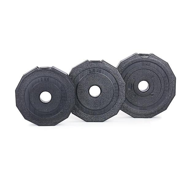  아리프 다이나믹 12각 바벨 경량 원판 2kg 2개입 홈짐