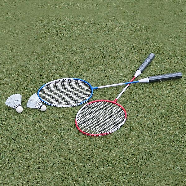  넷플레이즈 심플 배드민턴 네트 세트 라켓2+셔틀콕2