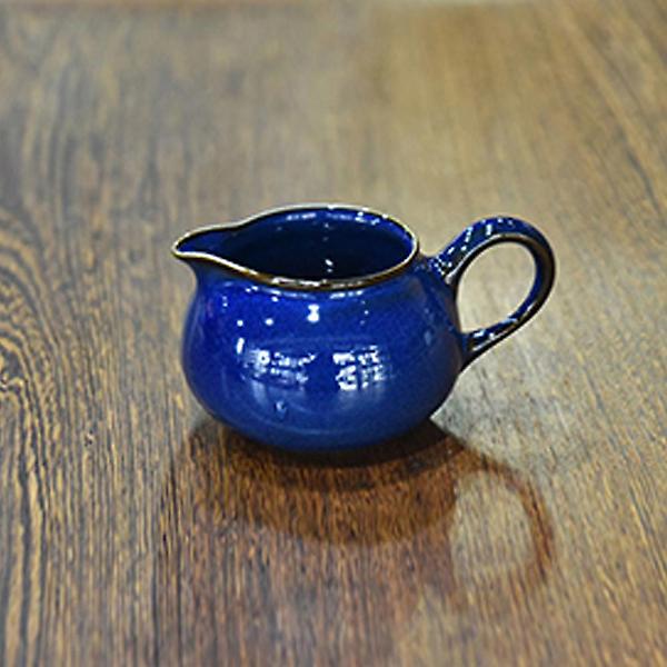  고원 토끼털 빛깔 유약 숙우 블루 1인용 CY011B 전통 차 다구