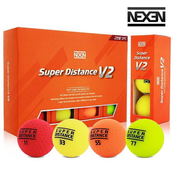  넥센 슈퍼디스턴스 V2 무광 4컬러 고반발 골프공