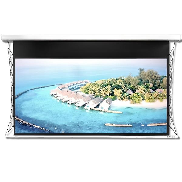  엑스젠 135인치 16:9 초단초점 탭텐션 전동스크린 EXZEN EV-STR135W
