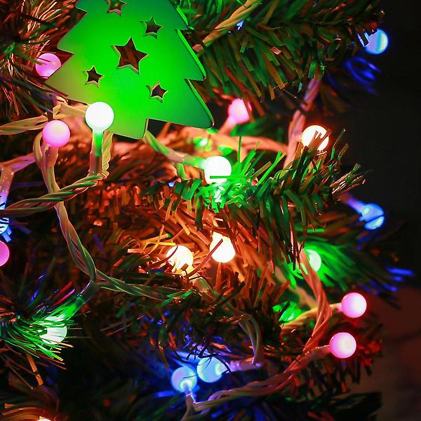  [은하수] 100구 투명선 LED 구슬 지니전구 칼라(5M)