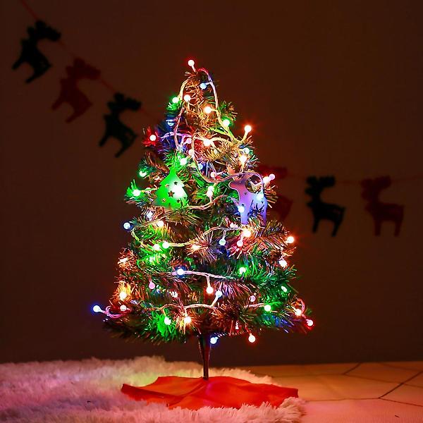  [은하수] 100구 투명선 LED 구슬 지니전구 칼라(5M)