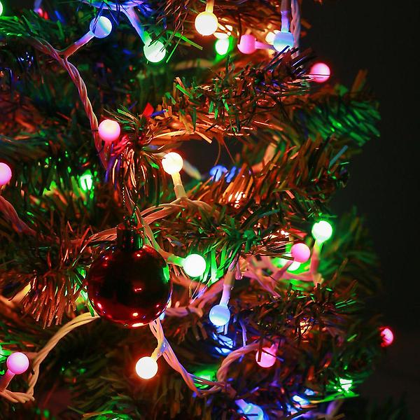  [은하수] 100구 투명선 LED 구슬 지니전구 칼라(5M)