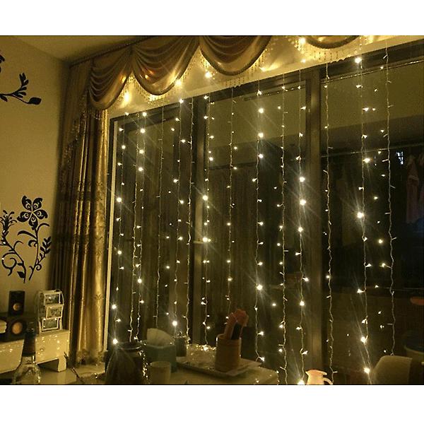 [은하수] 300구 투명선 LED 커튼 웜색 지니전구