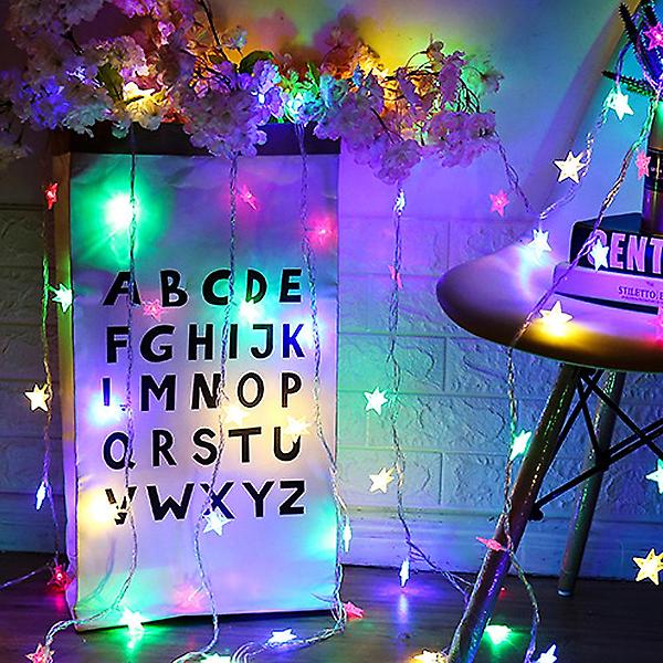  80구 LED 별 가랜드 전구(10M) 릴레이 크리스마스전구