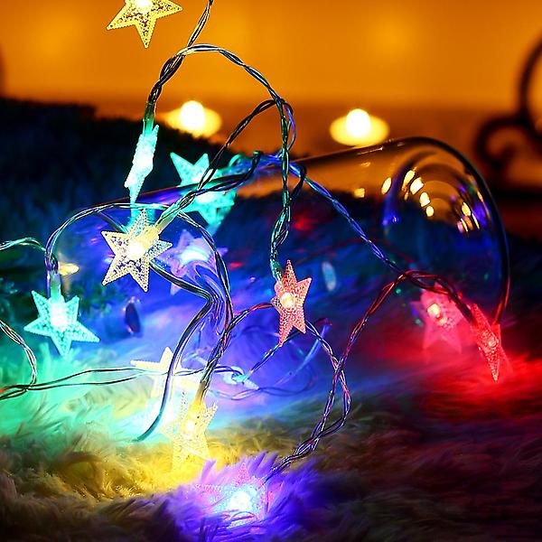  80구 LED 별 가랜드 전구(10M) 릴레이 크리스마스전구