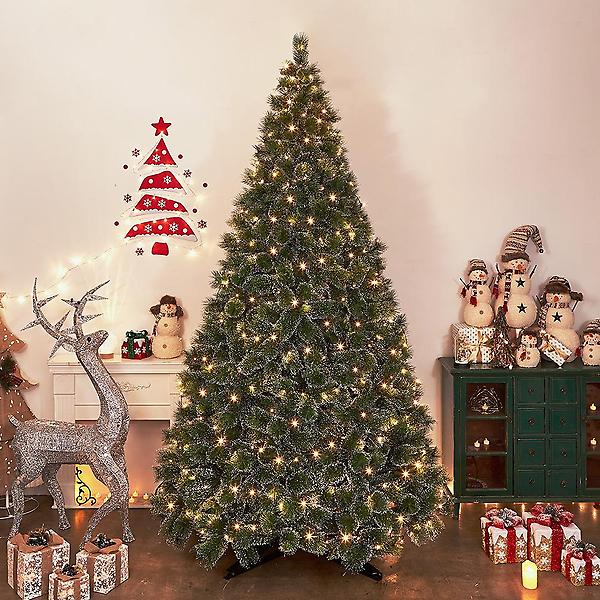  300cm 대형 뉴리얼 솔잎 눈꽃 트리 교회전시