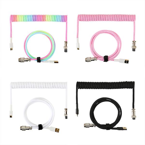  COX 스프링 8K C type 키보드 항공 케이블 화이트