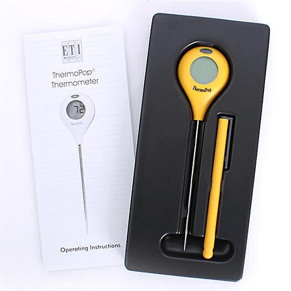  ETI 써모팝 방수 디지털 탐침온도계 옐로우 펜타입 제과제빵 식품 조리용