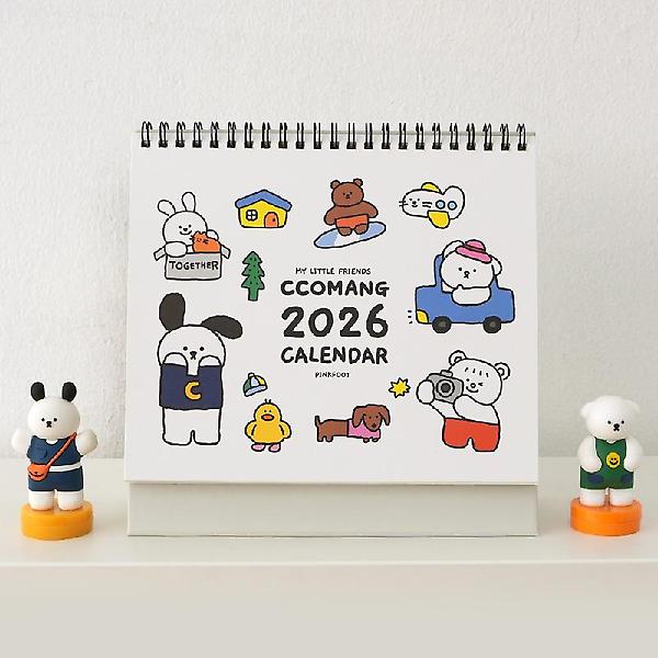  꼬망 2026년 탁상 달력 캘린더
