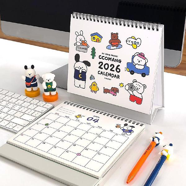  꼬망 2026년 탁상 달력 캘린더