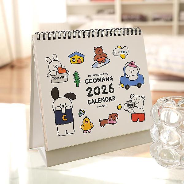  꼬망 2026년 탁상 달력 캘린더