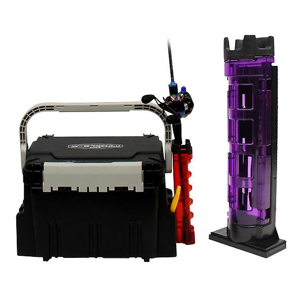  미라클 태클박스 높이조절 로드홀더 퍼플 낚시대거치대