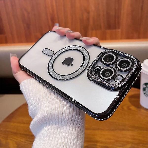  아이폰15프로맥스 큐빅 렌즈보호 맥세이프 투명케이스