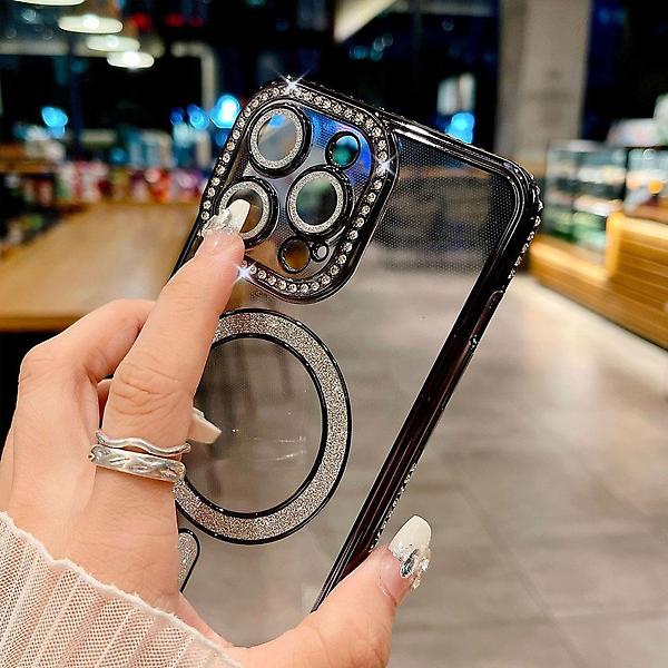  아이폰15프로맥스 큐빅 렌즈보호 맥세이프 투명케이스