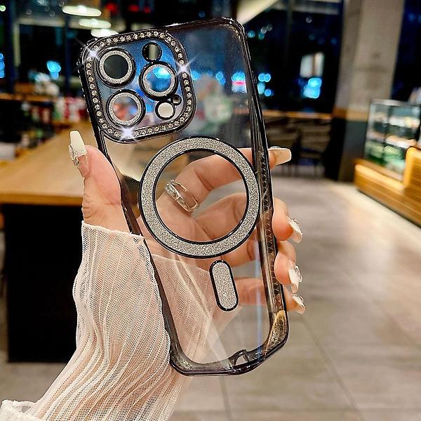  아이폰15프로맥스 큐빅 렌즈보호 맥세이프 투명케이스