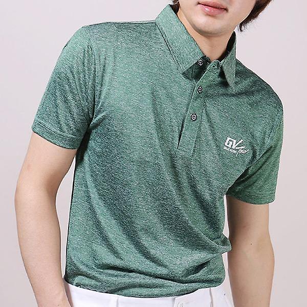  지브이투어 사방 스트레치 멜란지 카라 반팔티셔츠