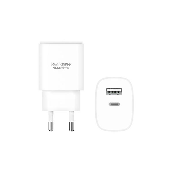  스마텍 25W GAN PD C타입 2포트 고속 충전기 케이블 세트 STQC-GD25 CT