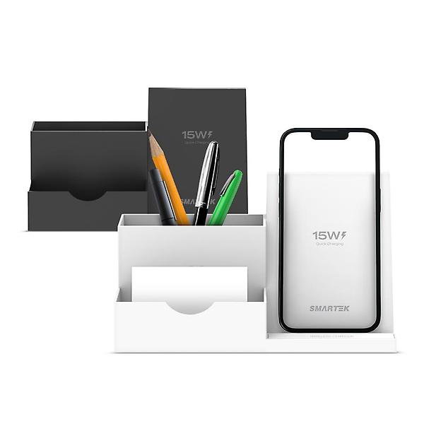  스마텍 무선 충전 거치대 데스크테리어 수납 펜꽂이 펜홀더 ST-CPH03