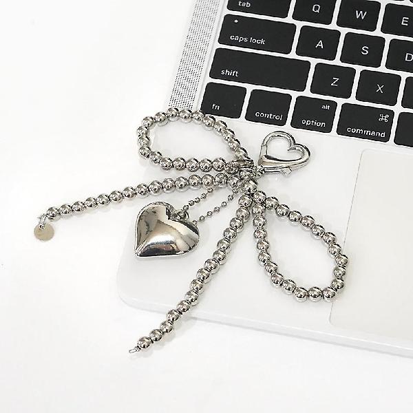  리본 진주 키링