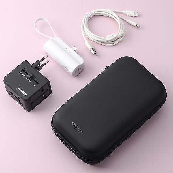  스마텍 여행용 멀티 어댑터 충전기+보조배터리 세트 ST-TS1