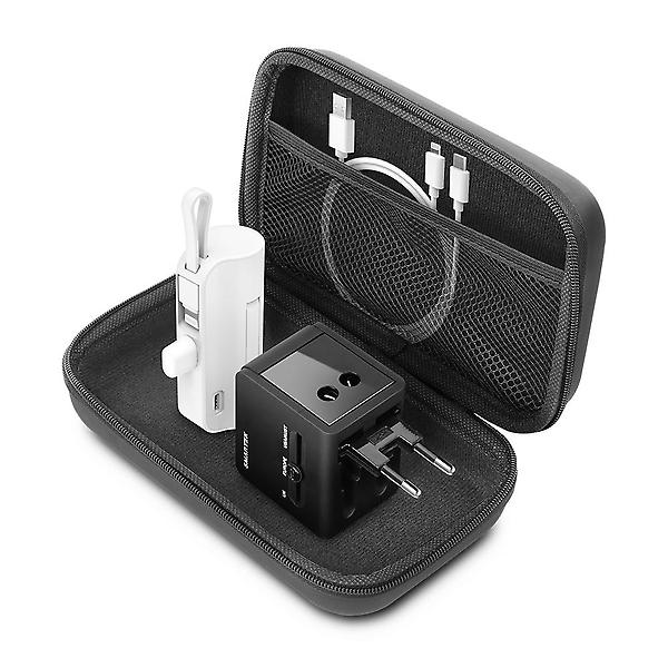  스마텍 여행용 멀티 어댑터 충전기+보조배터리 세트 ST-TS1