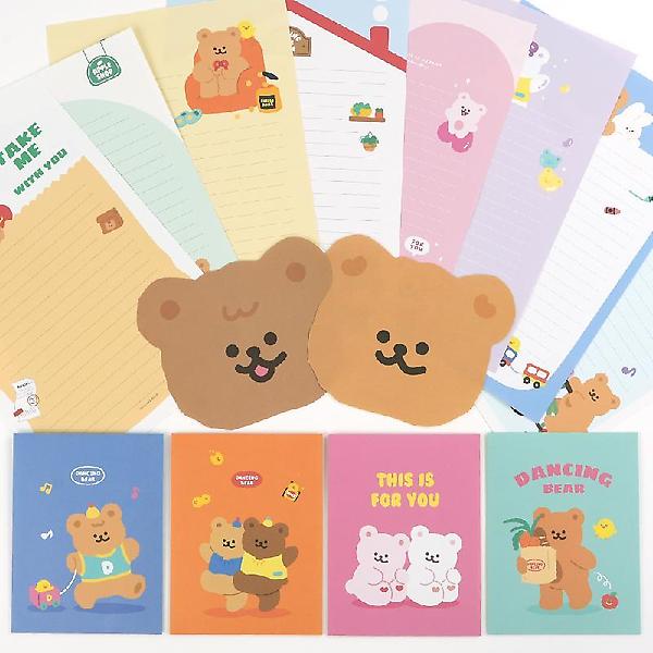  댄싱베어 편지지ver.3 4종세트