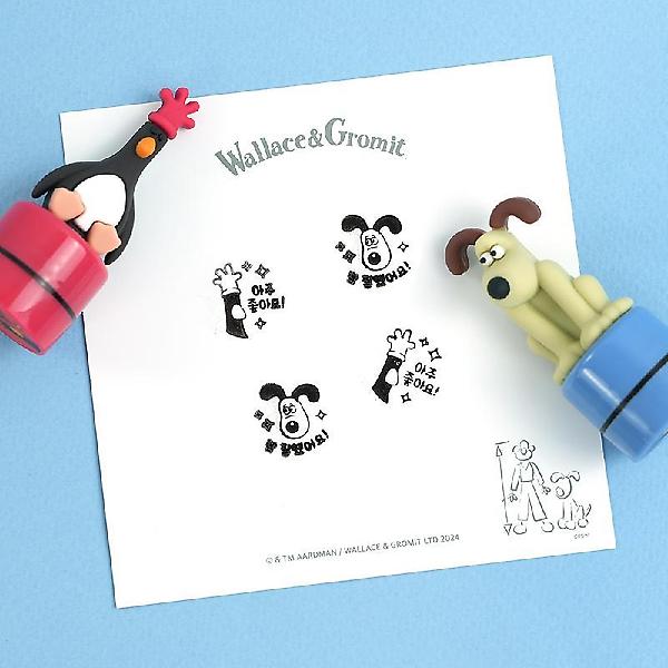  [공식정품]월레스와 그로밋 피규어 스탬프 인박스(16개세트)