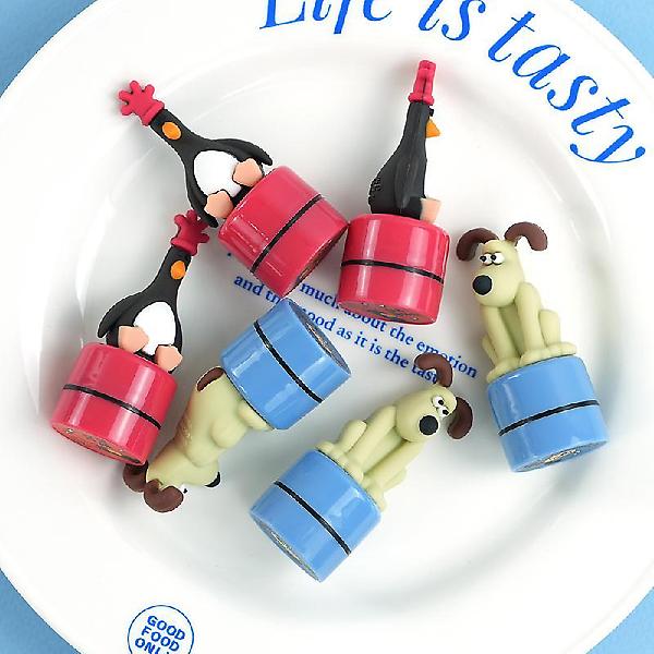  [공식정품]월레스와 그로밋 피규어 스탬프 인박스(16개세트)