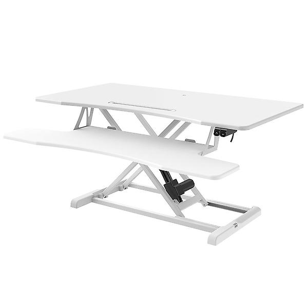  이지마운트 전동 모션 스탠드 스탠딩 데스크 책상 테이블 높이조절 듀얼모니터 WSD-EV1050D