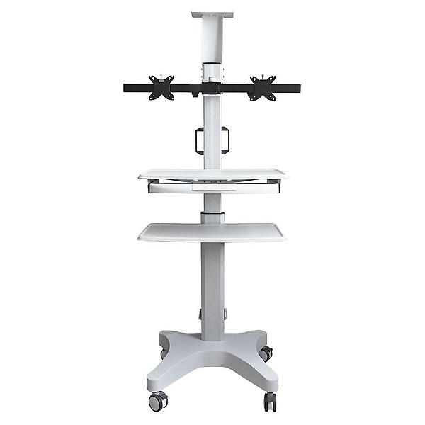  이지마운트 듀얼 2대 TV 모니터 이동식 스탠드 거치대 AMSC-200