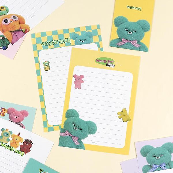  와사비베어 편지지 4종세트