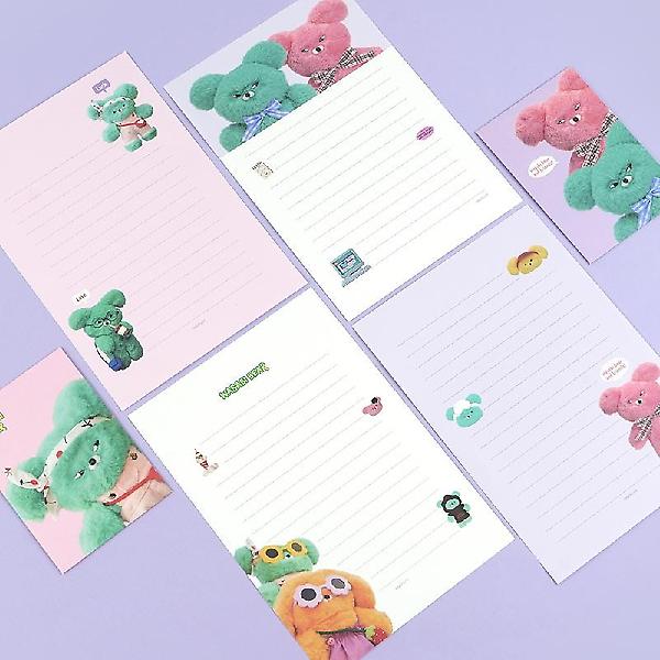  와사비베어 편지지 4종세트