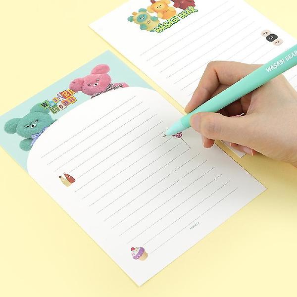  와사비베어 편지지 4종세트