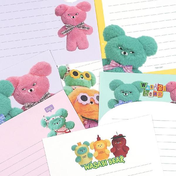  와사비베어 편지지 4종세트