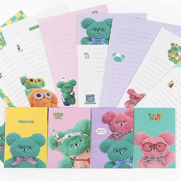  와사비베어 편지지 4종세트