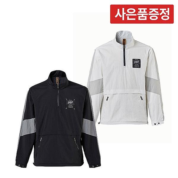  BOB 비오비 하이넥 우븐 배색 아노락 남성 반집 바람막이 자켓 G4F1JA010 + 블랙클로버 모자