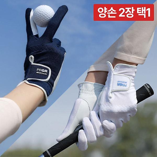  [4장 1세트] 프로기아 PRGR 드라이핸드 쿨메쉬 반양피 여성 남성 골프장갑