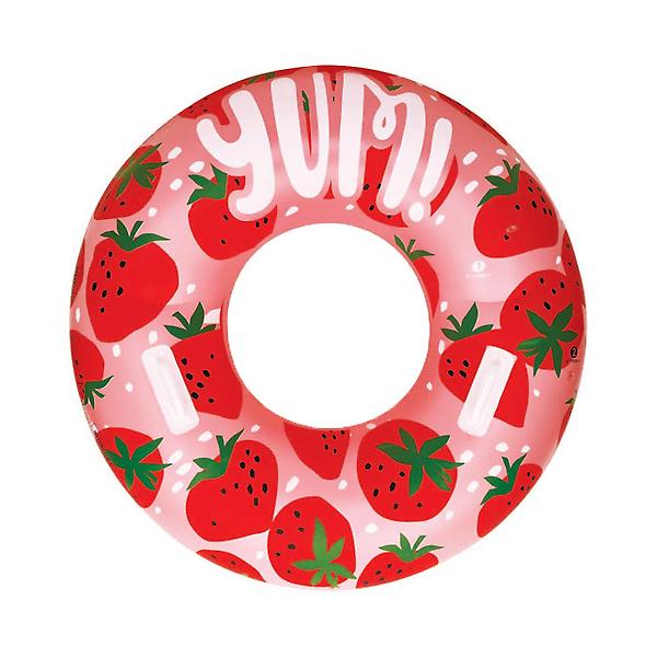  100cm 스트로베리 손잡이 튜브 계곡 물놀이 원형튜브