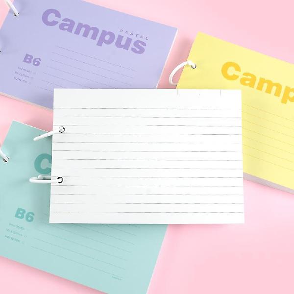  파스텔 캠퍼스 메모카드 B6 4종세트