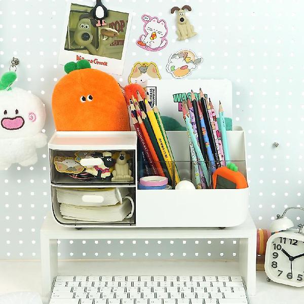  2단 서랍 데스크 정리함