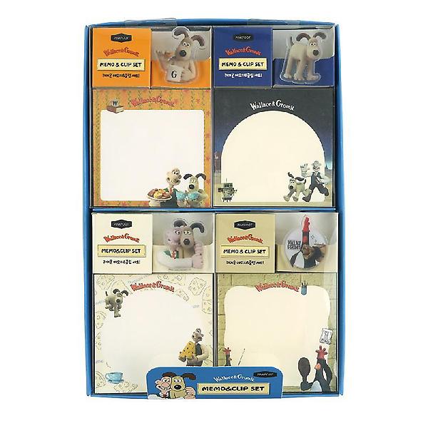  [공식정품]월레스와 그로밋 메모 클립세트 인박스 20개세트