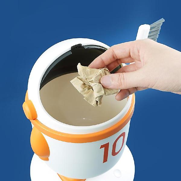  우주 로봇 빗자루 휴지통2리터